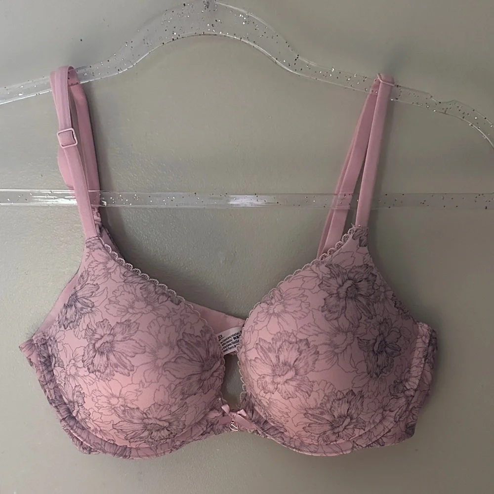 Victorias Secret Pink Floral Lace Push Up Bra‎ | 34C